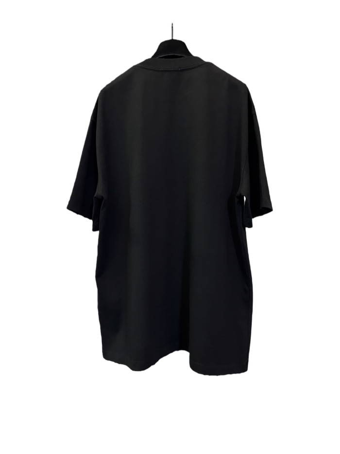1:1 quality version Flocked Letter Print Tee 3 colors 28756475