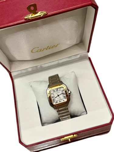 Yellow Gold Bracelet and Mechanical Movement Santos Watch【Dial diameter：36&40 mm 】28764927