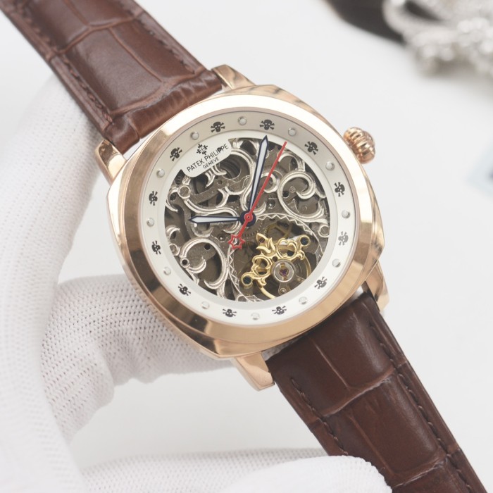Skull-Engraved Dial Calfskin Strap  Watch 7 colors【Dial diameter：42mm 】28764707