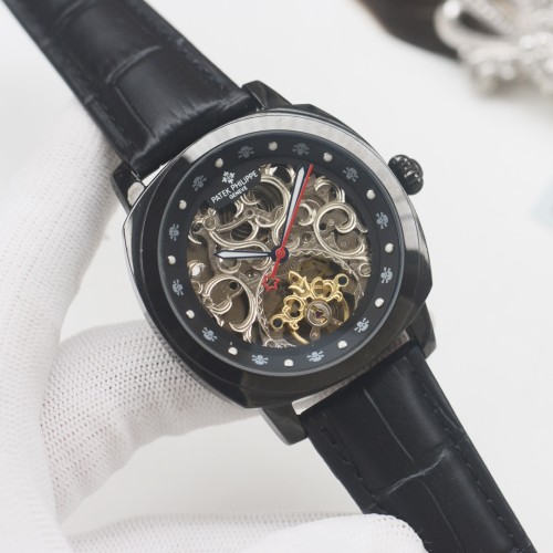 Skull-Engraved Dial Calfskin Strap  Watch 7 colors【Dial diameter：42mm 】28764707