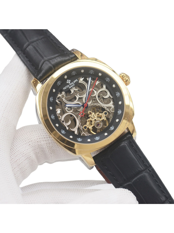 Skull-Engraved Dial Calfskin Strap  Watch 7 colors【Dial diameter：42mm 】28764707
