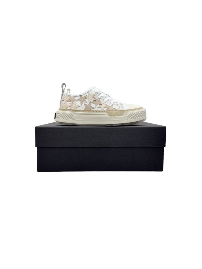 1:1 quality version Leather Star Embroidered Round-Toe Lace-Up Low-Top Shoes 28764663