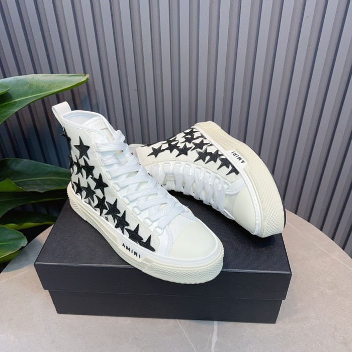1:1 quality version Leather Star Embroidered High-Top Shoes 2 colors 28764674