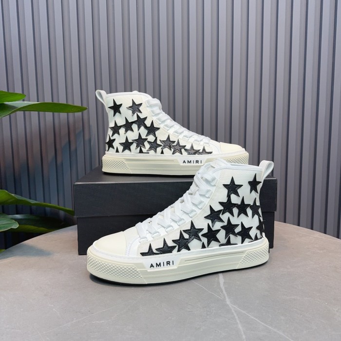 1:1 quality version Leather Star Embroidered High-Top Shoes 2 colors 28764674