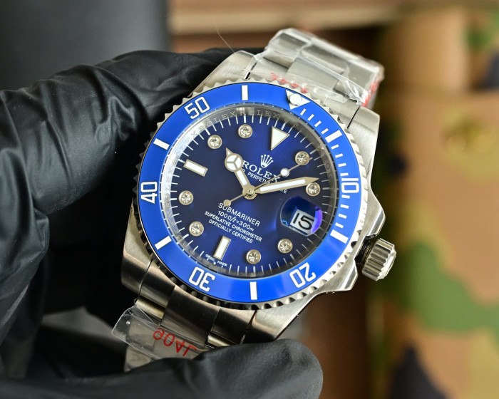 Custom Edition Natural Zirconia Mechanical Movement Steel Bracelet  Watch 5 colors【Dial diameter：40mm 】	 28764743