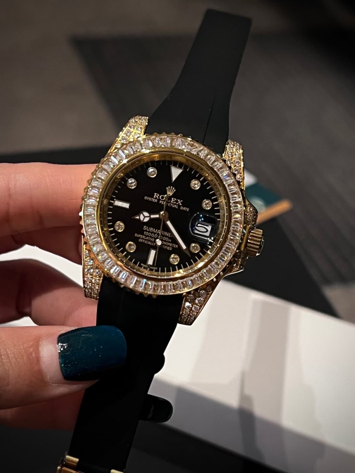 Custom Edition Luminous Numerals and Natural Zirconia Inlay  Mechanical Watch 7 colors【Dial diameter：40mm 】28764723