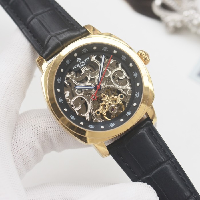 Skull-Engraved Dial Calfskin Strap  Watch 7 colors【Dial diameter：42mm 】28764707