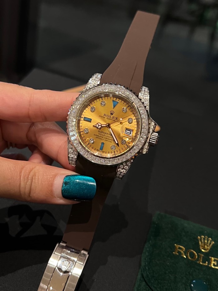 Custom Edition Luminous Numerals and Natural Zirconia Inlay  Mechanical Watch 7 colors【Dial diameter：40mm 】28764723