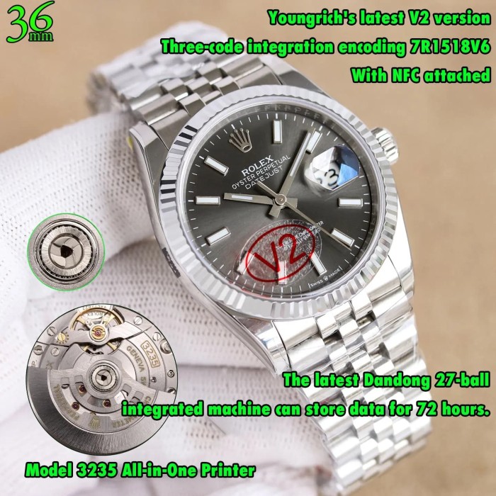 1:1 quality version Log Series Luminous Integrated Movement Stainless Steel Watch 11 colors【Dial diameter：36/41mm 】28770232