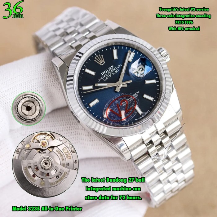 1:1 quality version Log Series Luminous Integrated Movement Stainless Steel Watch 11 colors【Dial diameter：36/41mm 】28770232