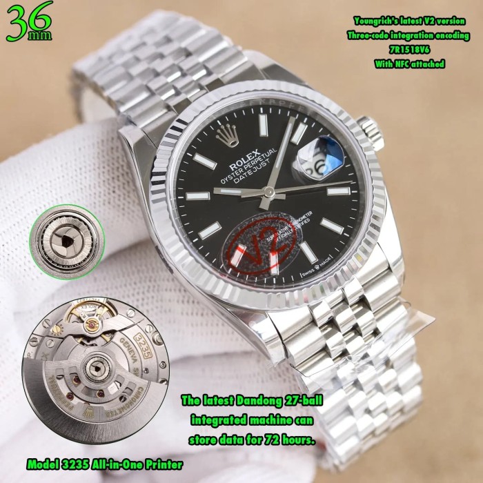 1:1 quality version Log Series Luminous Integrated Movement Stainless Steel Watch 11 colors【Dial diameter：36/41mm 】28770232