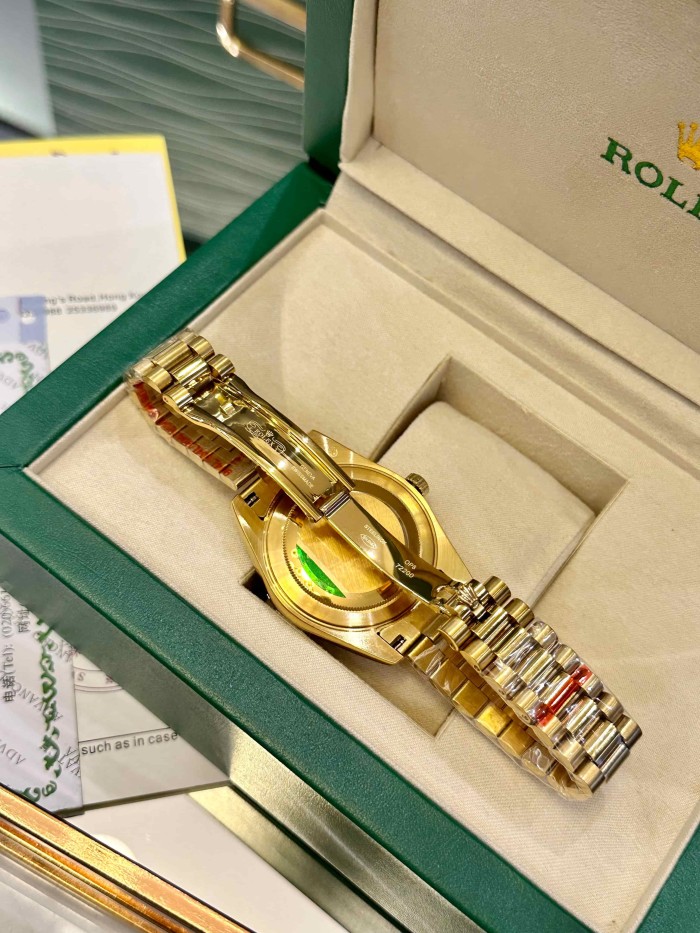 DAY-DATE Mechanical Movement Gold-Tone Steel Strap Watch【Dial diameter：40mm 】28770628