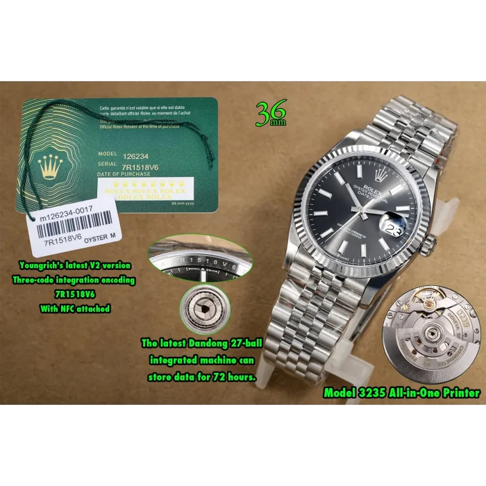 1:1 quality version Log Series Luminous Integrated Movement Stainless Steel Watch 11 colors【Dial diameter：36/41mm 】28770232
