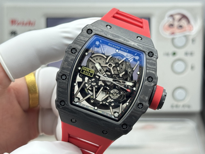 1:1 quality version RM 35-02 RAFAEL NADAL Carbon Fiber Automatic Mechanical Skeleton Watch 2 colors【Dial diameter：42mm 】28771545