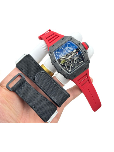 1:1 quality version RM 35-02 RAFAEL NADAL Carbon Fiber Automatic Mechanical Skeleton Watch 2 colors【Dial diameter：42mm 】28771545