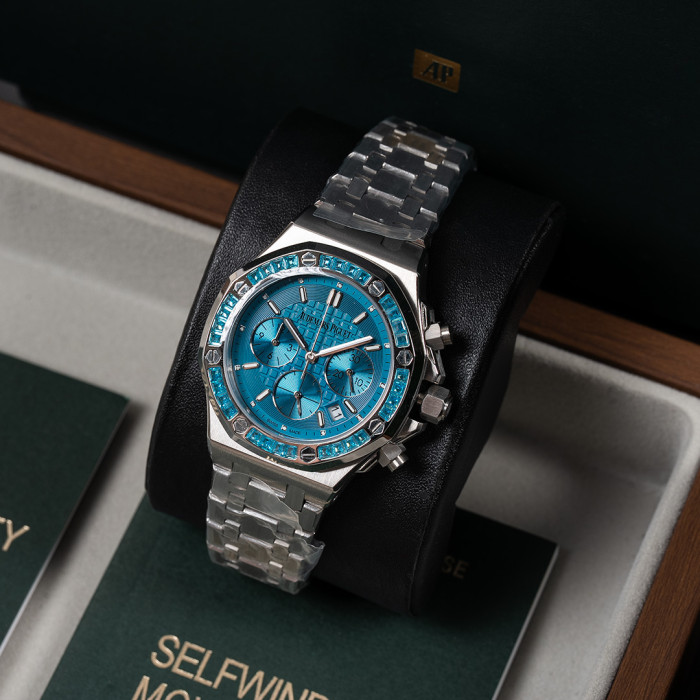 Diamond-Set Bezel Swiss Movement Watch 9 colors【Dial diameter：37mm 】28771428