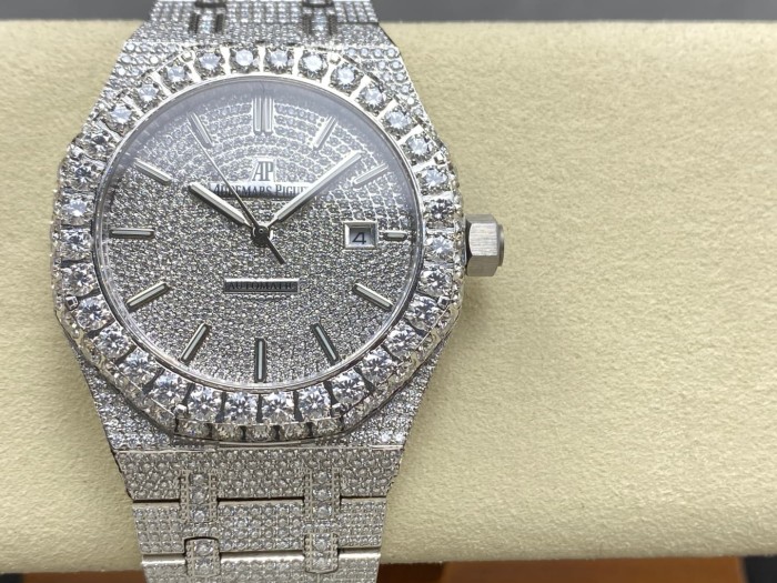 1:1 quality version Full Moissanite 15400 Mechanical Watch 21 colors【Dial diameter：41mm 】28773708