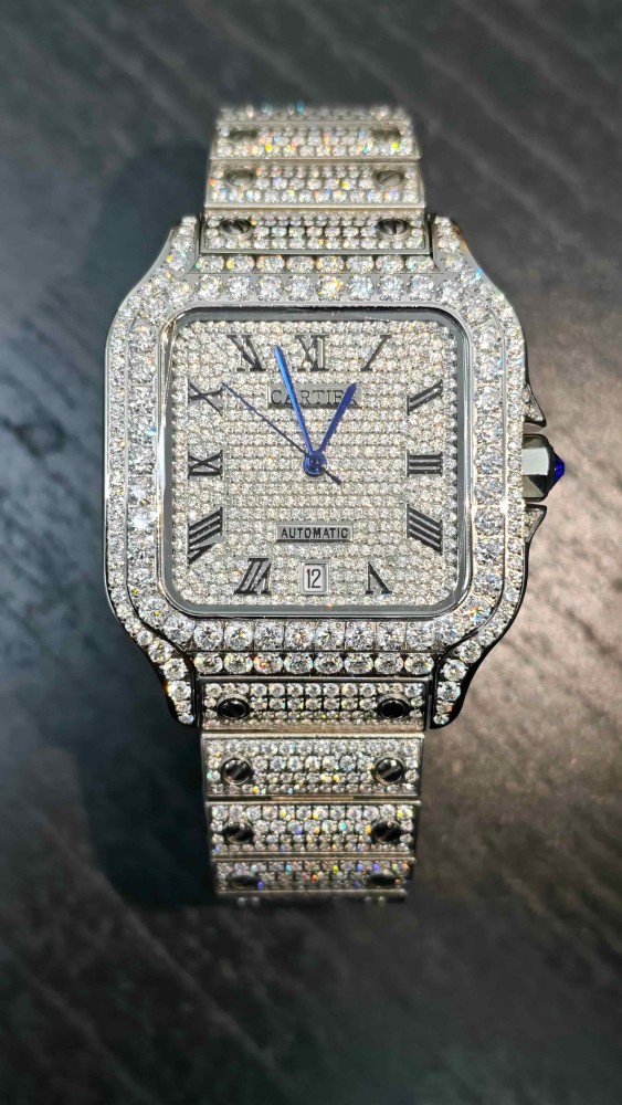 1:1 quality version Roman Numeral Dial Moissanite Mechanical Watch【Dial diameter：40mm】28773984