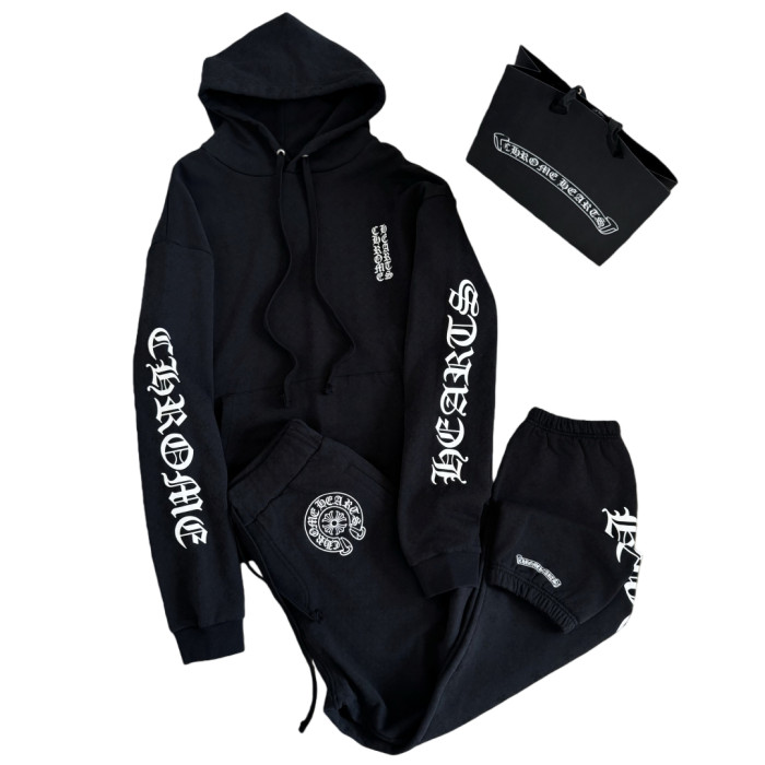 1:1 quality version Full-printed dark cross side Sanskrit printed sweatpants 2 colors 28782505