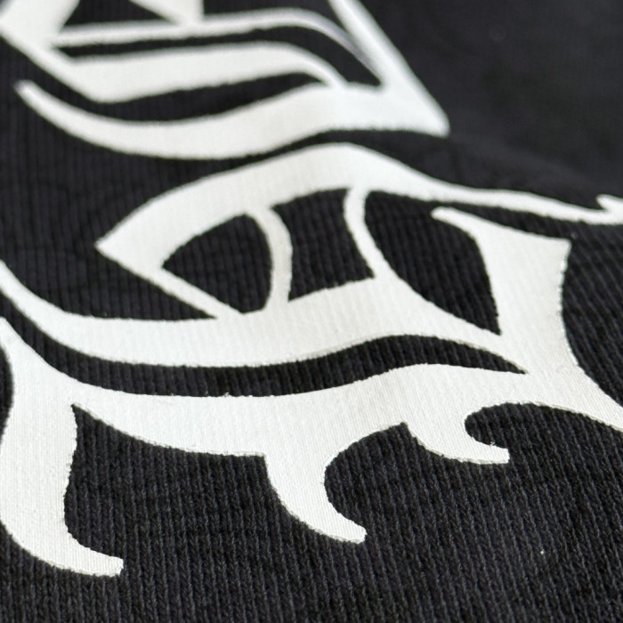 1:1 quality version Full printed dark cross Vertical Lettering Logo and Sanskrit print Zipper Hoodie 2 colors 28782524
