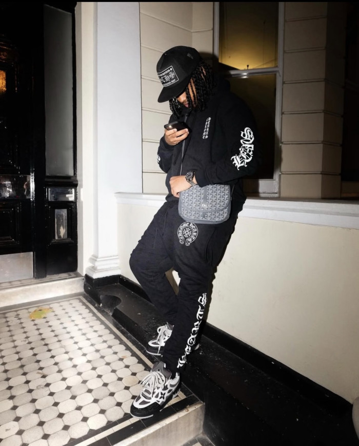 1:1 quality version Full printed dark cross Vertical Lettering Logo and Sanskrit print Zipper Hoodie 2 colors 28782524