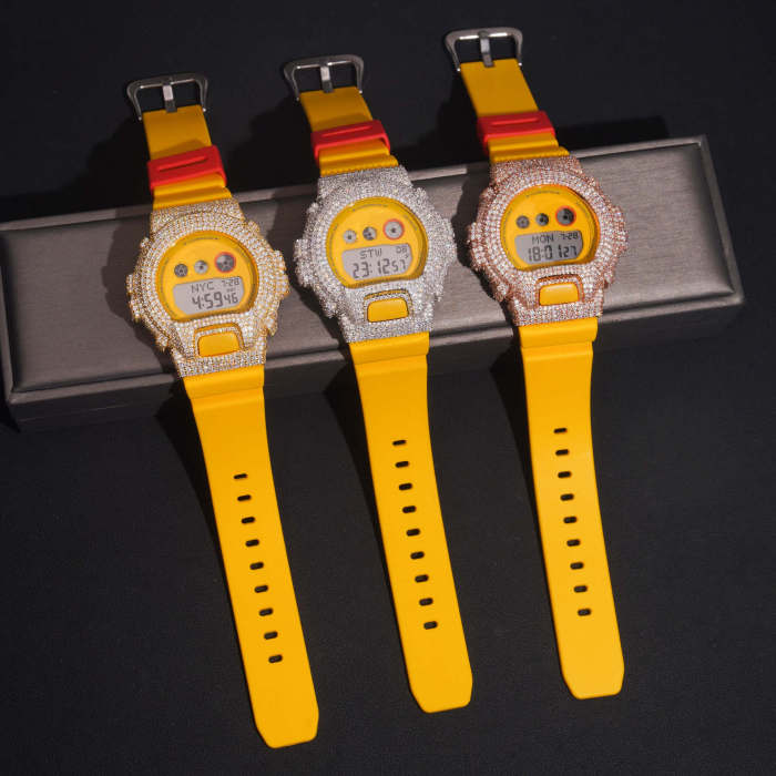 Model 6900Y Moissanite-Set Watch Case 3 colors 28777599