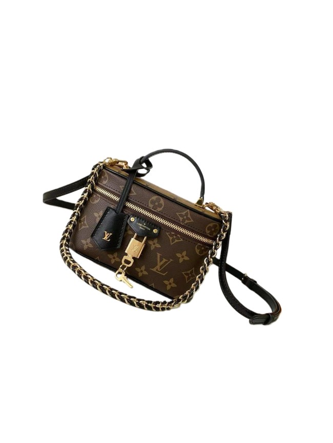 1:1 quality version Old Flower Full-Print Zipper-Closure Leather Tote Crossbody Bag 28791882
