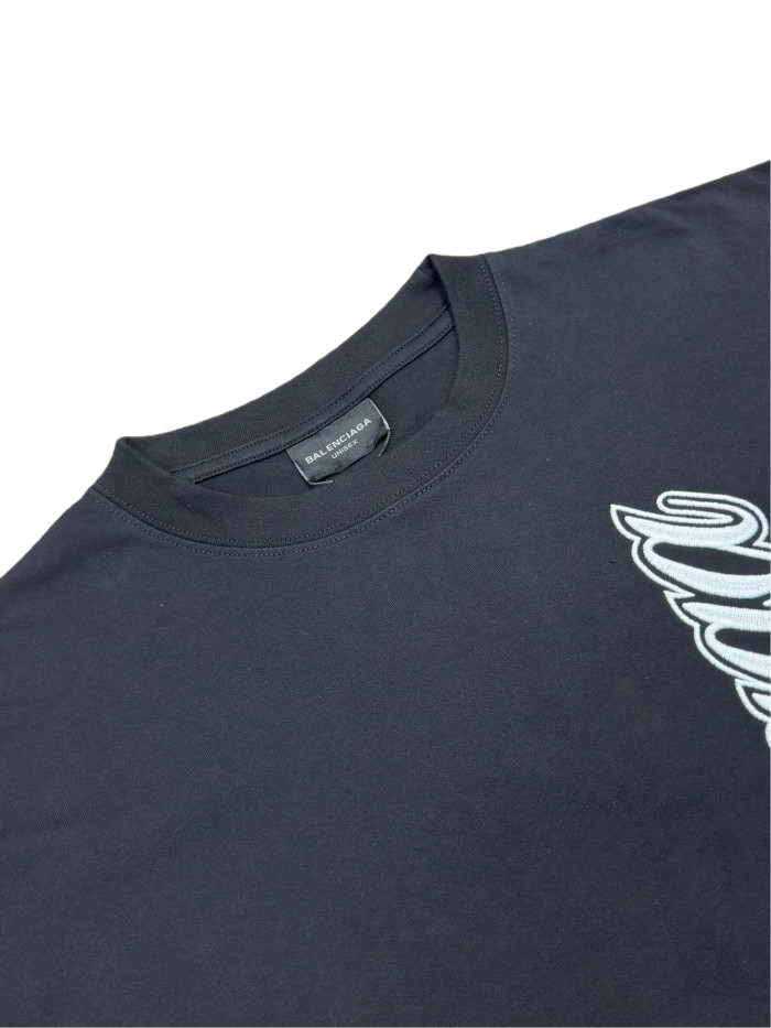 1:1 quality version Large Letter Embroidered Tee 2 colors 28791734