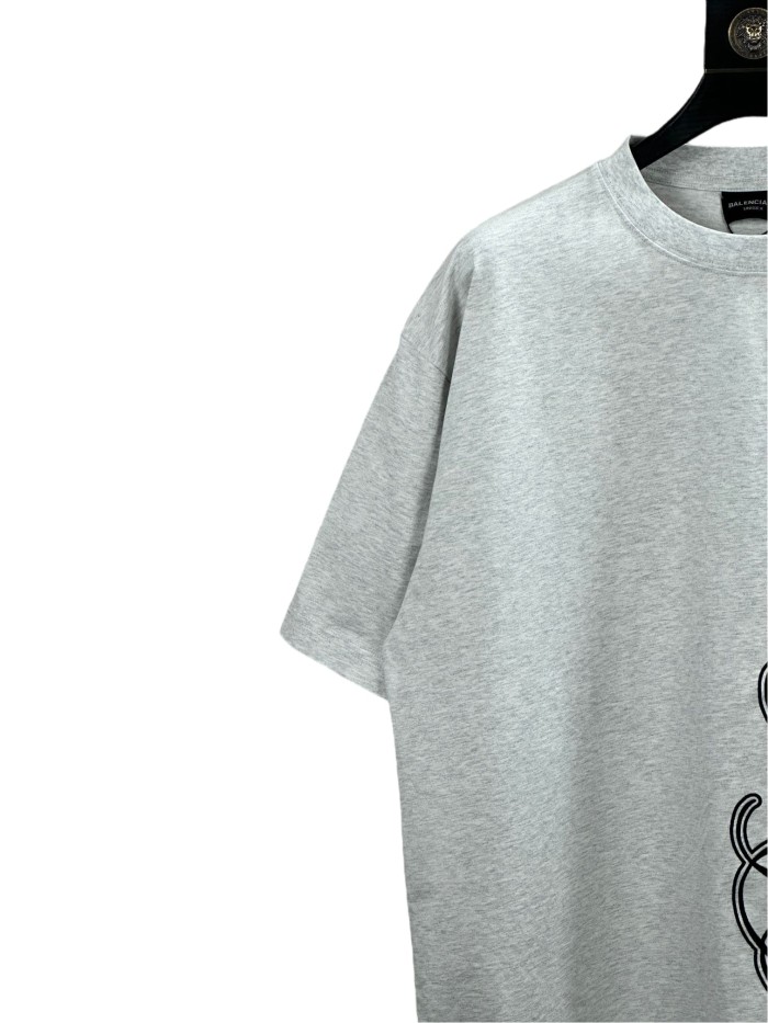 1:1 quality version Large Letter Embroidered Tee 2 colors 28791734