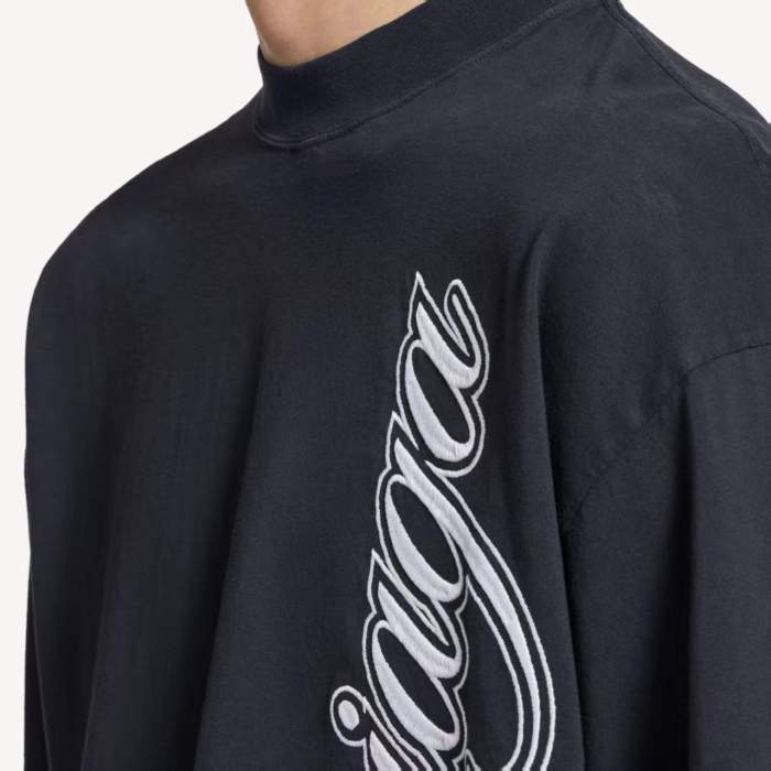 1:1 quality version Large Letter Embroidered Tee 2 colors 28791734