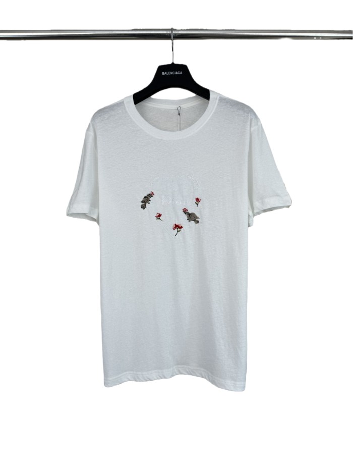 1:1 quality version Letter Heart Embroidered Tee 28797055