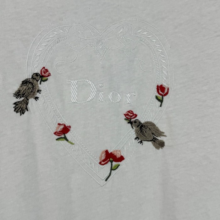 1:1 quality version Letter Heart Embroidered Tee 28797055