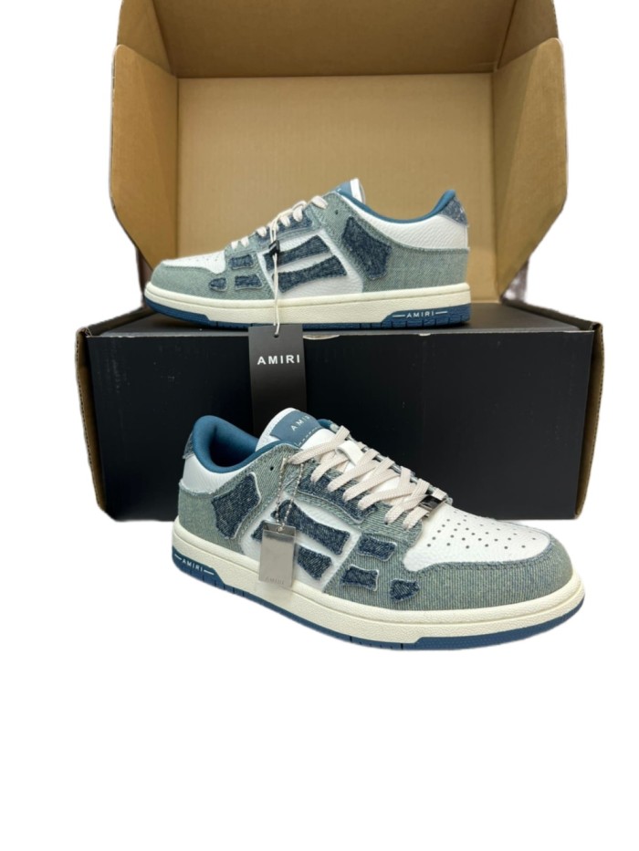 1:1 quality version Denim Patterned Bone Shoes