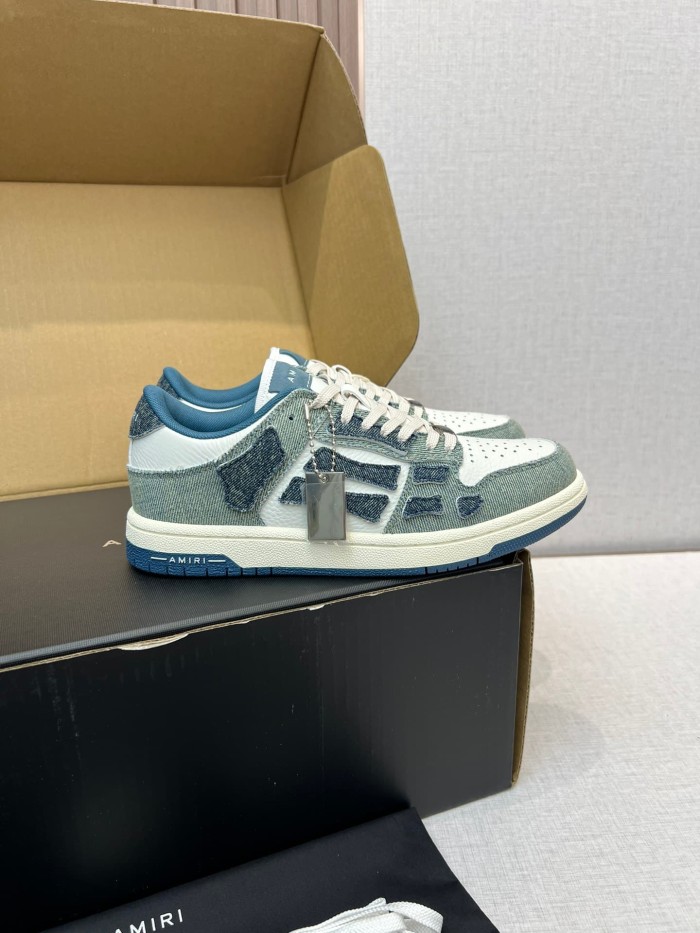 1:1 quality version Denim Patterned Bone Shoes
