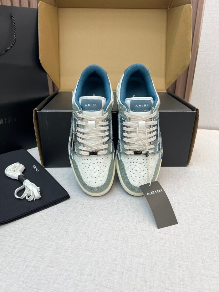 1:1 quality version Denim Patterned Bone Shoes