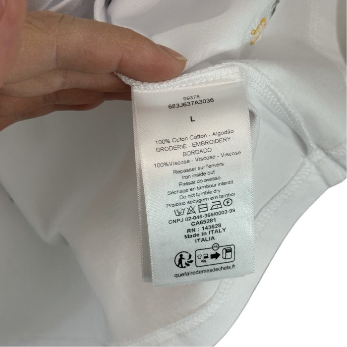 1:1 quality version Daisy Embroidery Badge Crew Neck Tee 28816185