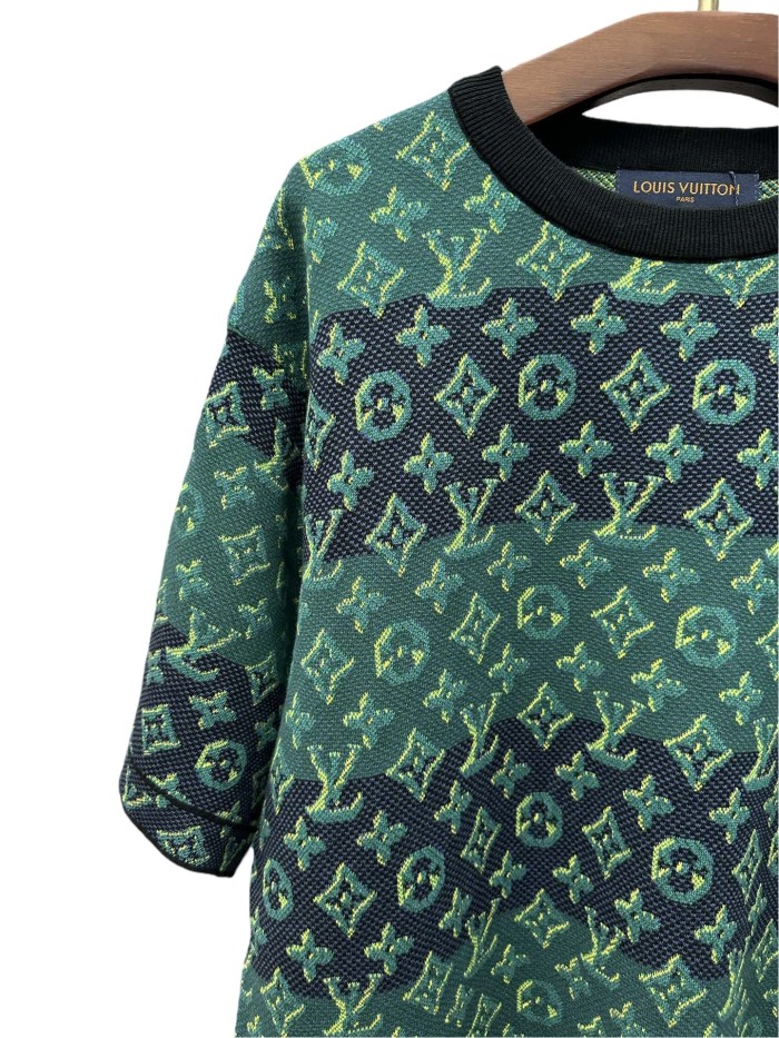 1:1 quality version Allover Jacquard Logo Crew Neck Print Tee 28816188
