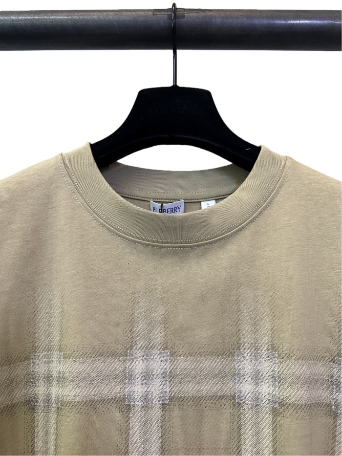 1:1 quality version Ribbed Plaid Print Tee 28816183