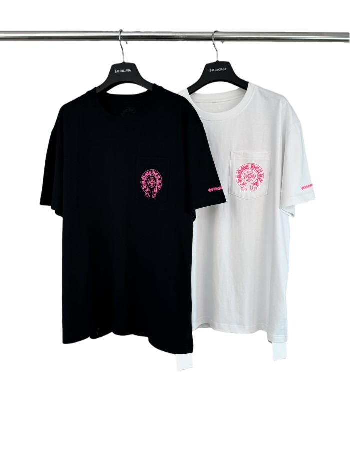 1:1 quality version Pink Ink Horseshoe Print Tee 2 colors 28816182