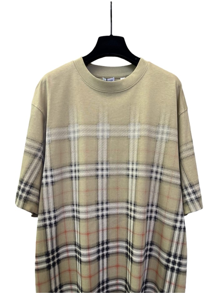 1:1 quality version Ribbed Plaid Print Tee 28816183
