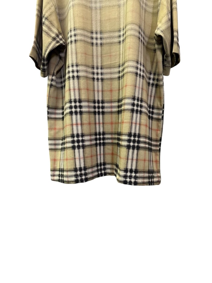 1:1 quality version Ribbed Plaid Print Tee 28816183