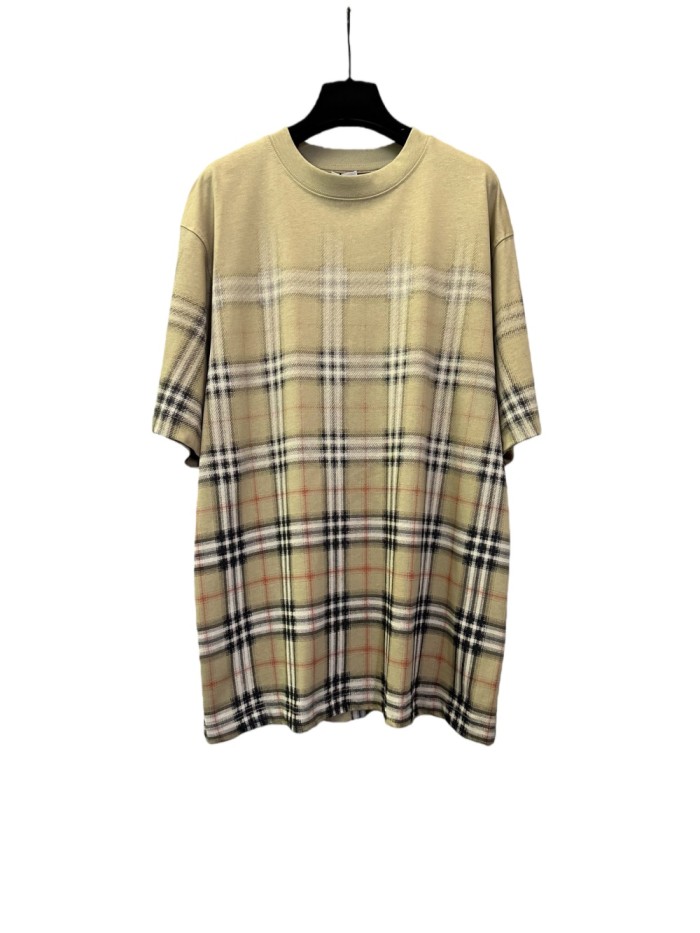 1:1 quality version Ribbed Plaid Print Tee 28816183