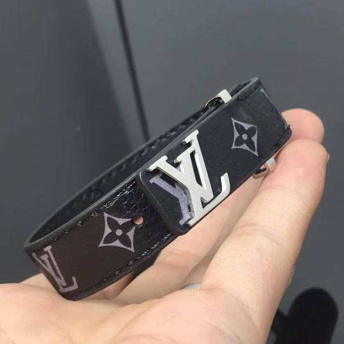Silver Buckle Printed Leather Bracelet 28880886