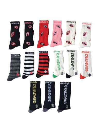 Sanskrit Stripe Graffiti Jacquard Crew Socks 33 colors 28887617