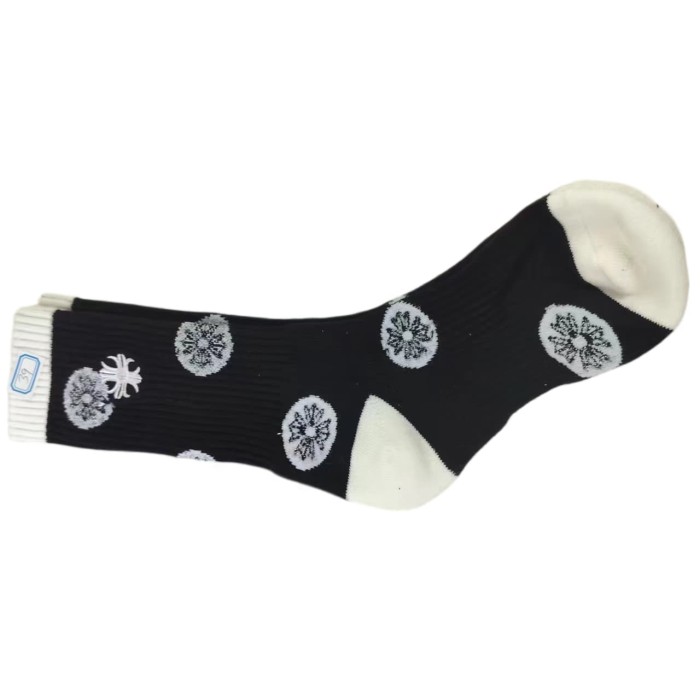 Sanskrit Cross Stripe Jacquard Crew Socks 25 colors 28887618