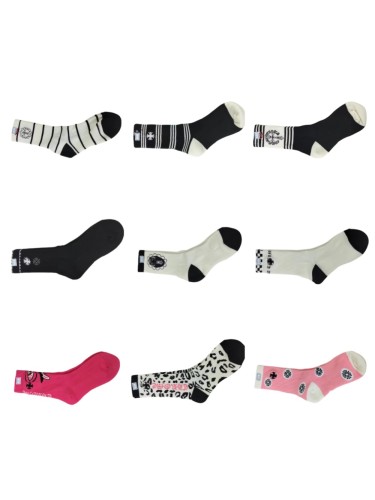 Sanskrit Cross Stripe Jacquard Crew Socks 25 colors 28887618