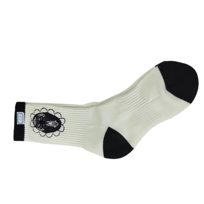 Sanskrit Cross Stripe Jacquard Crew Socks 25 colors 28887618