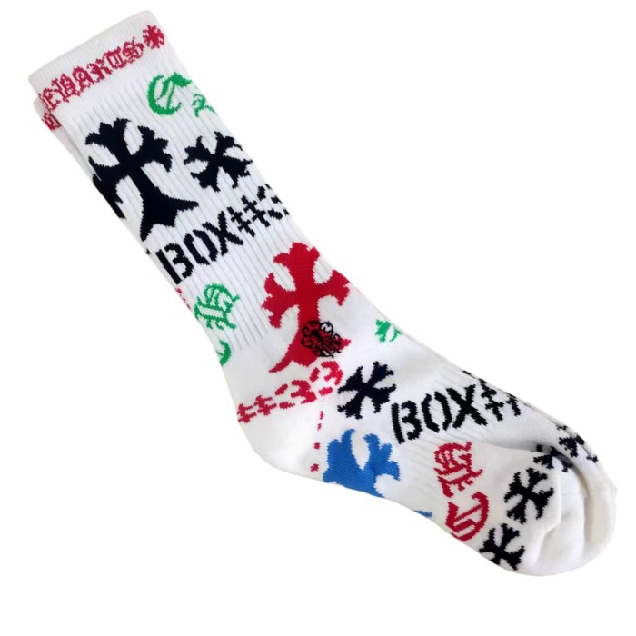 Sanskrit Stripe Graffiti Jacquard Crew Socks 33 colors 28887617