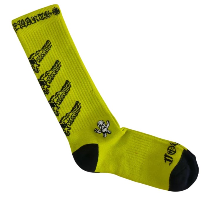 Sanskrit Stripe Graffiti Jacquard Crew Socks 33 colors 28887617