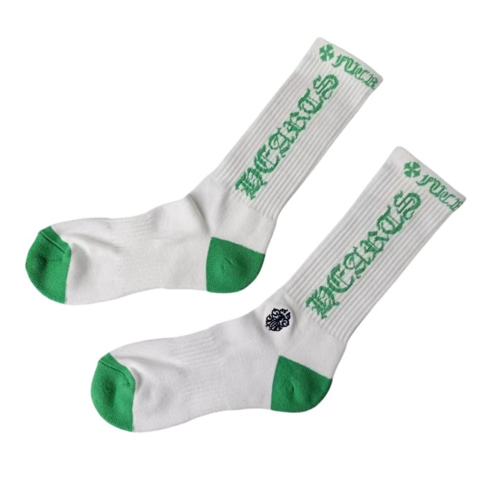 Sanskrit Stripe Graffiti Jacquard Crew Socks 33 colors 28887617